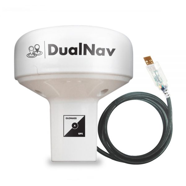 DualNav technology offers unprecedented positioning accuracy with GPS and GLONASS from this USB smart marine GPS sensor.