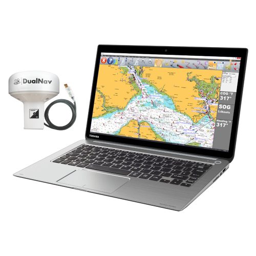 Smartertrack express is a marine navigation software with GPS antenna